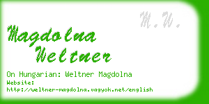 magdolna weltner business card
